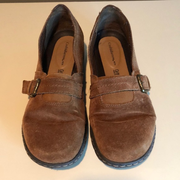Croft Barrow Shoes Casual Slip On Loafers Brown Leather Closed Toe - Picture 1 of 14